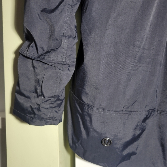 Lululemon Fo Drizzle waterproof rain jacket zipper along back black XS small - Picture 9 of 11